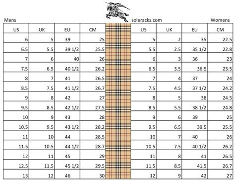 burberry shoe sizing|burberry size chart conversion.